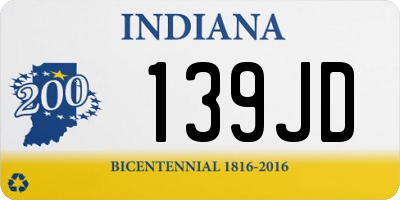 IN license plate 139JD