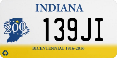 IN license plate 139JI