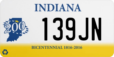 IN license plate 139JN