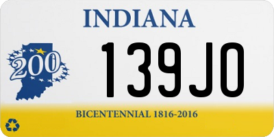 IN license plate 139JO