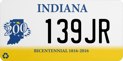 IN license plate 139JR