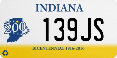 IN license plate 139JS