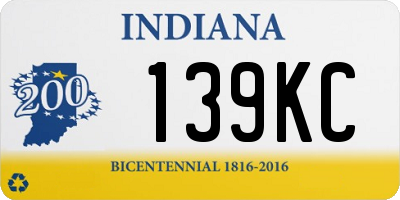 IN license plate 139KC