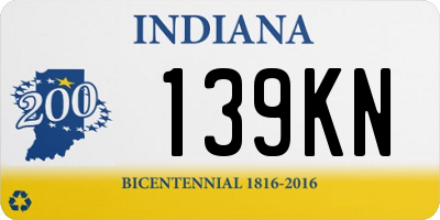 IN license plate 139KN