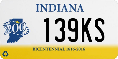 IN license plate 139KS