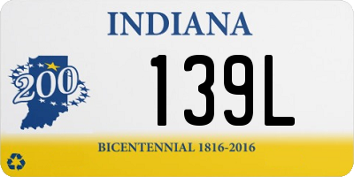 IN license plate 139L