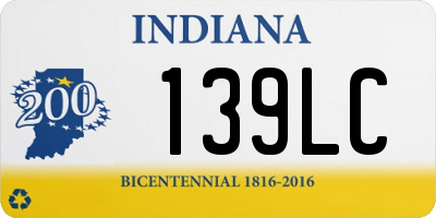 IN license plate 139LC
