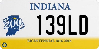 IN license plate 139LD