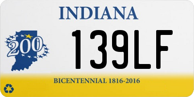 IN license plate 139LF