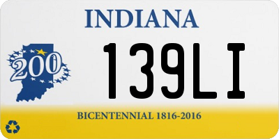 IN license plate 139LI