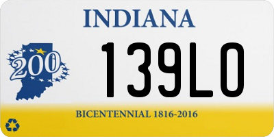 IN license plate 139LO