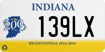 IN license plate 139LX