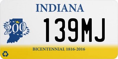 IN license plate 139MJ