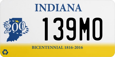 IN license plate 139MO