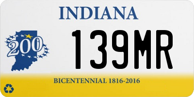 IN license plate 139MR