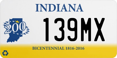 IN license plate 139MX