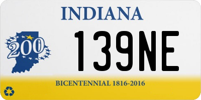 IN license plate 139NE