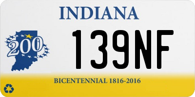IN license plate 139NF