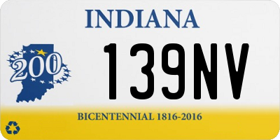 IN license plate 139NV