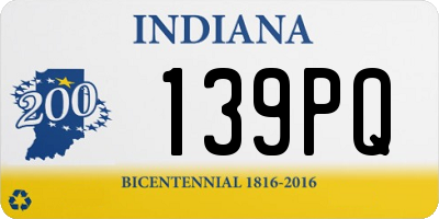 IN license plate 139PQ