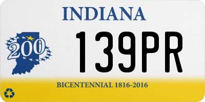 IN license plate 139PR