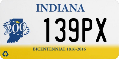 IN license plate 139PX