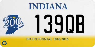 IN license plate 139QB