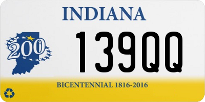 IN license plate 139QQ