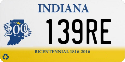 IN license plate 139RE
