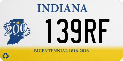 IN license plate 139RF