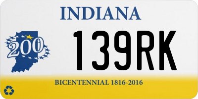 IN license plate 139RK