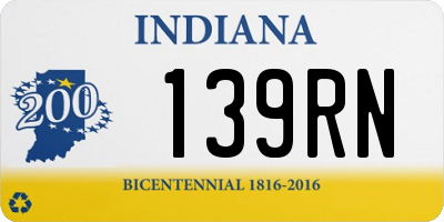 IN license plate 139RN