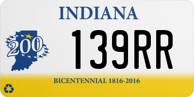 IN license plate 139RR