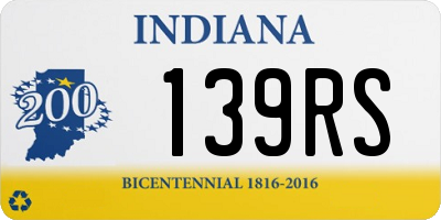 IN license plate 139RS