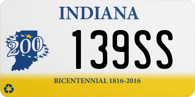 IN license plate 139SS