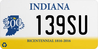 IN license plate 139SU