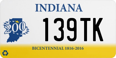 IN license plate 139TK