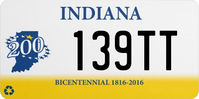 IN license plate 139TT