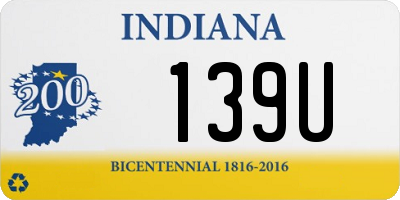 IN license plate 139U