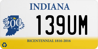 IN license plate 139UM