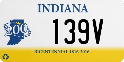 IN license plate 139V