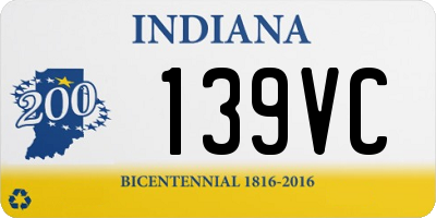 IN license plate 139VC
