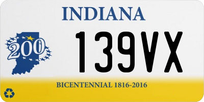 IN license plate 139VX