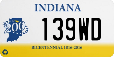 IN license plate 139WD