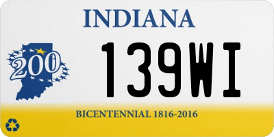 IN license plate 139WI