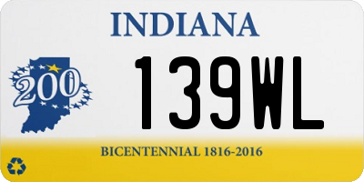 IN license plate 139WL