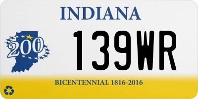 IN license plate 139WR