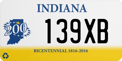IN license plate 139XB