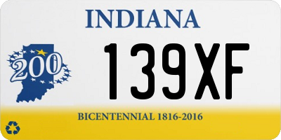 IN license plate 139XF