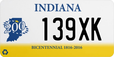 IN license plate 139XK